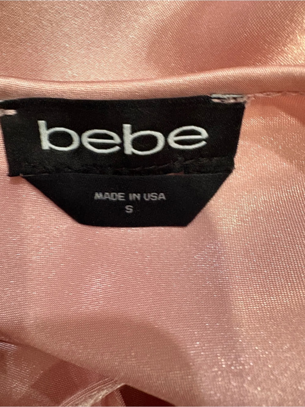 bebe Satin Slip Cowl Neck Maxi Dress in Blush Pink Womens Size S - Picture 10 of 15